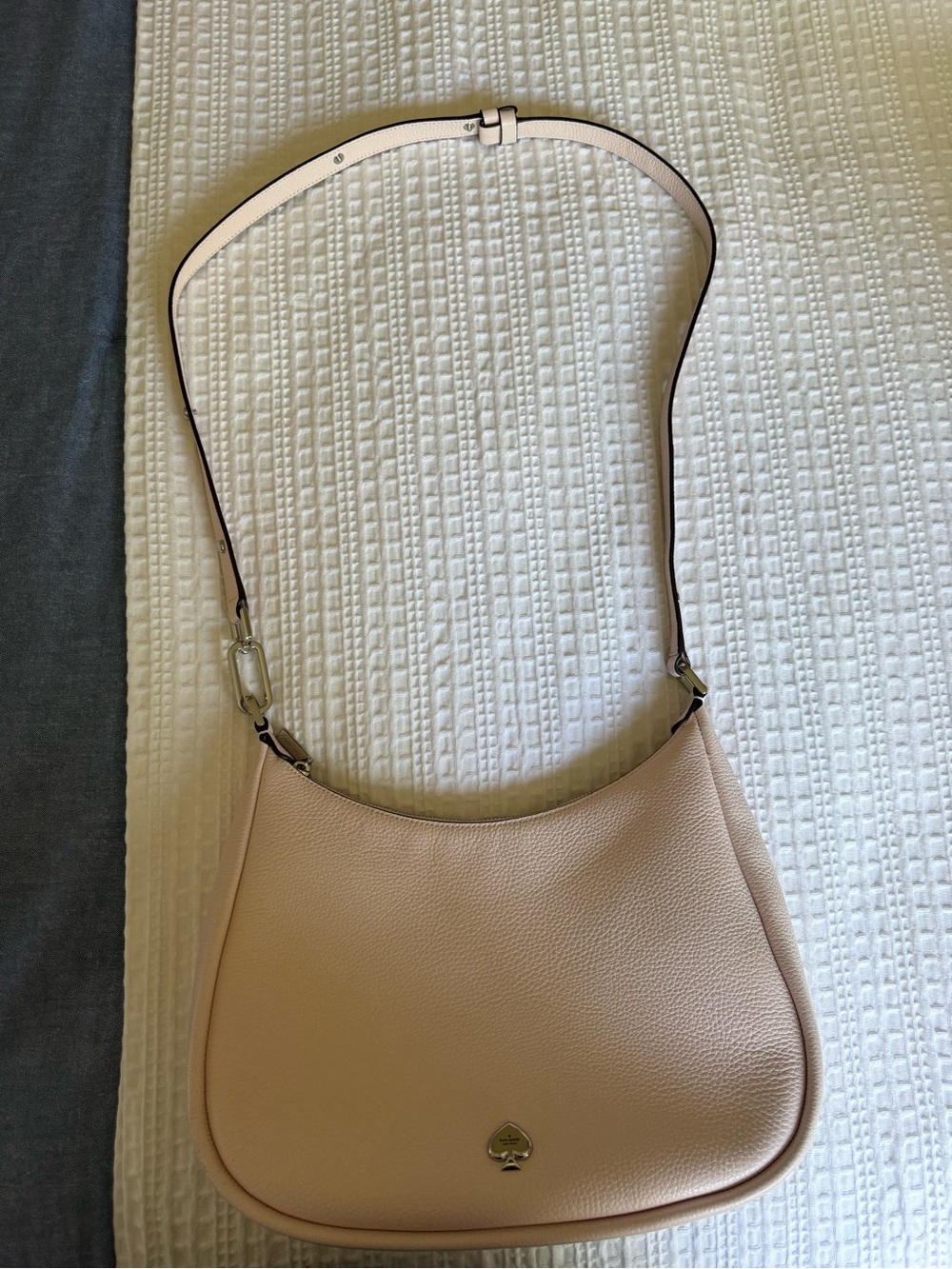 kate Spade Pebbled Leather Bag in Blush - Picture 2 of 10